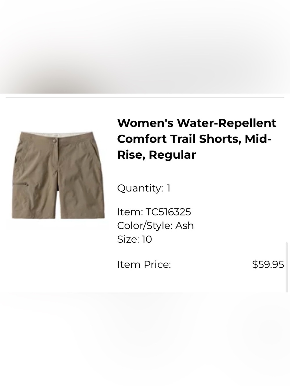 LLBean Water Repellant Trail Shorts (women) - Picture 6 of 6